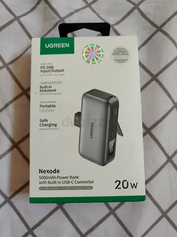 BRAND NEW SEALED UGREEN Nexode 5000mAh 20W Power Bank with Built-in USB-C Connector and Kickstand