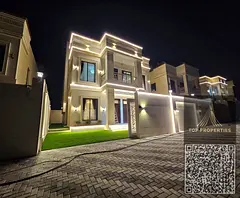 Fully furnished luxury villa with 5 bedrooms and a rooftop terrace in Al Helio 1 area | Includes reg