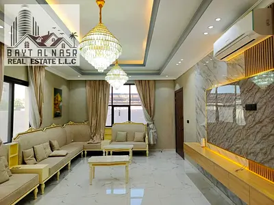 ***عرض خاص** فيلا مفروشة بالكامل، 5 غرف نوم رئيسية** للإيجار** منطقة الهليكوبتر 2، عجمان** إيجار سنوي 125 ألف***