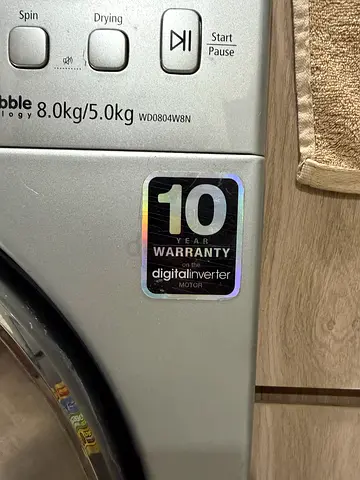 Samsung 8/5kg Washer + Dryer 2-in-1 (Eco Bubble) — Perfect Working Condition