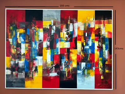 Large painting signed original