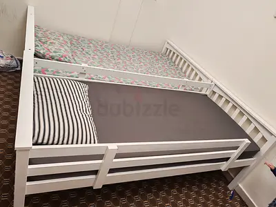 White Wooden Children Bunk Bed - Good Condition.