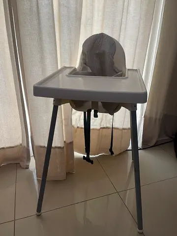 Children’s High chair with tray white Ikea