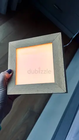 Wooden LED Mood Light Panel - Small Square.works as a night light and can apply Your own stickers