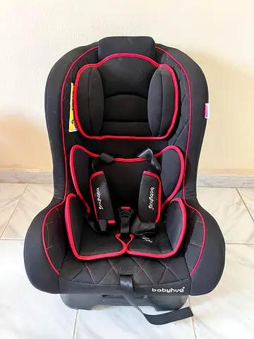 BabyHug convertible car seat - black with red trim