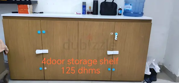 4-door wooden storage cabinet / shelf - good condition