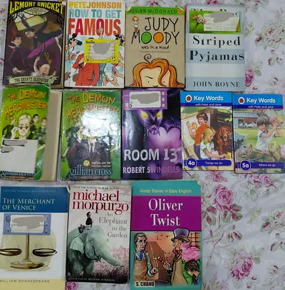 Mixed collection of childrens young adult paperback books (25 AED each)
