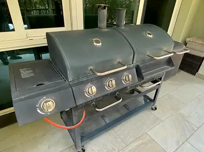 Large Outdoor Gas Grill with Side Burner
