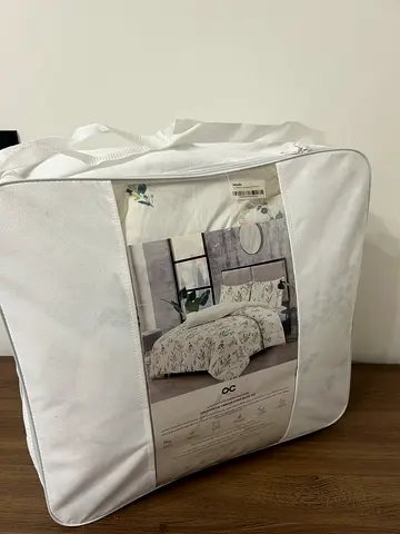 White Floral Duvet Queen Size (Sealed Packaging)