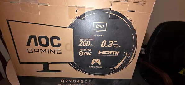 AOC 27 QHD 260Hz Gaming Monitor (Q27G2ZE) - Brand New Boxed with warranty
