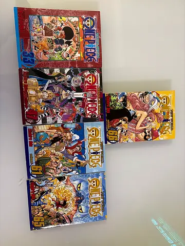One Piece manga volumes lot — Vols 33, 47, 61, 65, 66