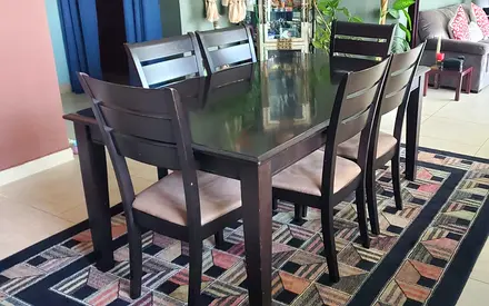 Wooden dining table - 6 person