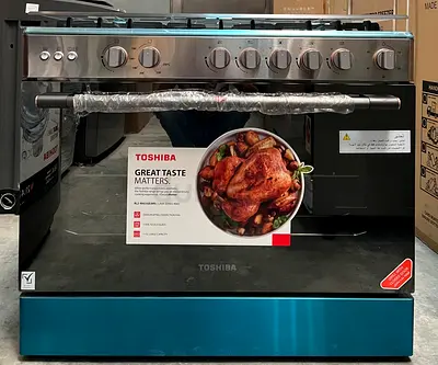 New Toshiba Cooking Range 90x60Cm Cooker Stainless Steel RL2-90G5GE(MR)-R with Box