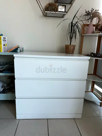 IKEA white 3-drawer chest (MALM) - excellent condition