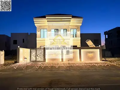 Villa for sale at an exceptional price in a quiet, prime location. It is a two-story property featuring super-deluxe finishing, situated behind the sh