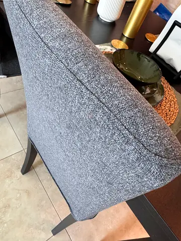 Dining table with 4 Modern Grey Fabric Dining Chair, excellent condition, light usage