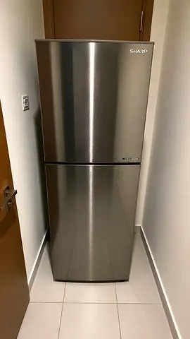 Sharp Stainless Steel Top Freezer Refrigerator - excellent spotless condition