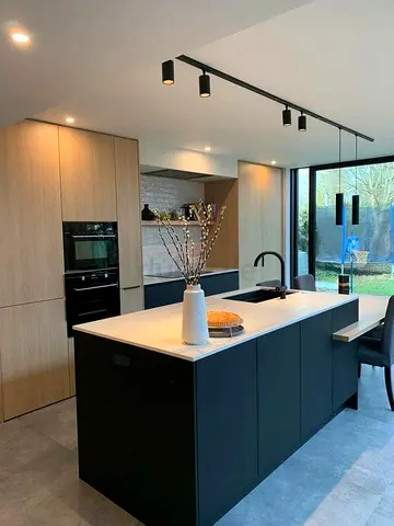 Modern Black Kitchen Island