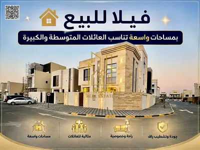 Luxury Corner Villa for Sale in Al Zahia: 7 Master Bedrooms, Registration Fees Included, Water and