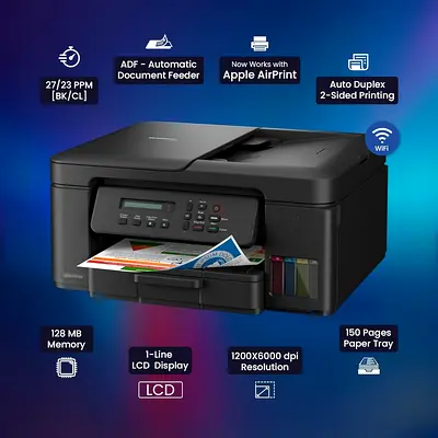 Brother Wireless All In One Ink Tank Printer, DCP-T730DW, Automatic Duplex Print  Scan, ADF, Email