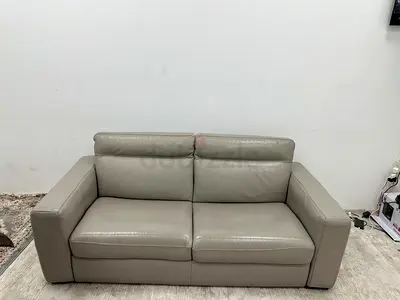 High quality pure leather natuzzi sofabed