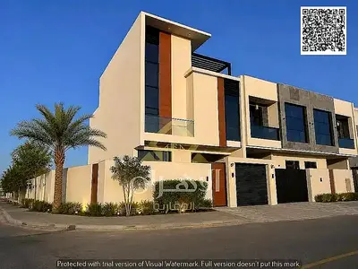 With electricity, water, and air conditioning | Own a luxury villa in Al Helio 2, Ajman | 5 master bedrooms and a roof terrace | A great deal at a com