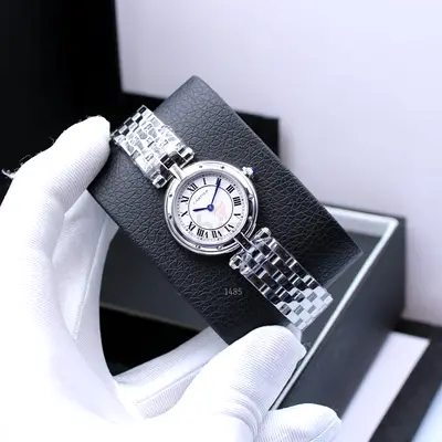 Cartier Classic Stainless Steel Womens Master Quality Copy Watch with Roman Dial