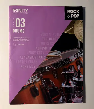 Trinity Rock  Pop Grade 03 Drums Book