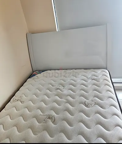 Queen size bed frame with mattress - good condition