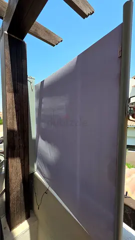 Retractable Side Awning Privacy Screen - Gray, 100 x 500 cm (Like New)