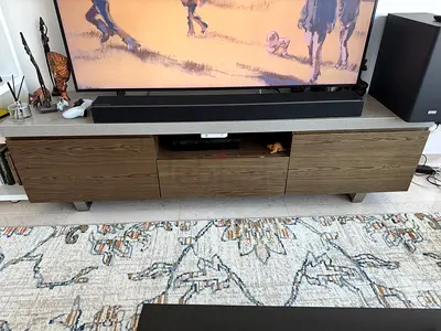 TV Unit / Media Console 200cm — Solid Stone-Effect Top, Excellent Condition