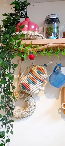 Woven jug decor