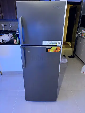 Good Condition Double-Door Refrigerator - Grey