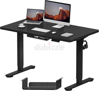 FLEXISPOT E1 Height Adjustable Electric Standing Desk with Desktop Two-Stage Heavy Duty Steel Stand