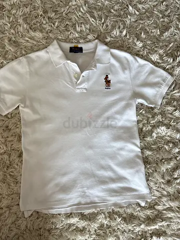 White Polo Shirt (Ralph Lauren style) - Size M 10-12 kids