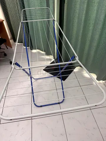 Foldable Metal Clothes Drying Rack - White