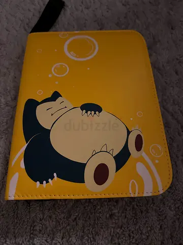 Yellow Snorlax zip Pokémon card folder