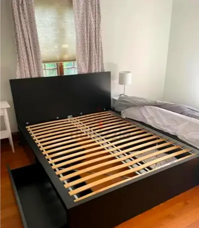 Ikea Malm bed with mattress queen size