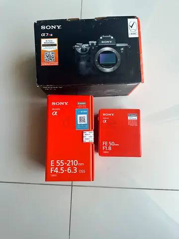 Sony a7 iii full frame camera with 2 lens