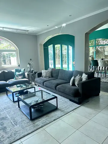 Charcoal grey large sofa set 3+2