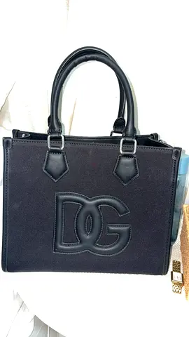 Black DG logo tote bag with top handles - good condition