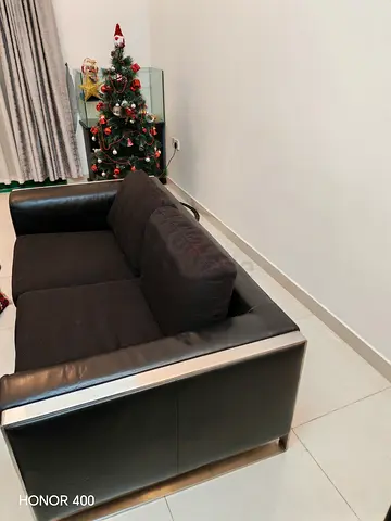 2seater black fabric sofa for sale