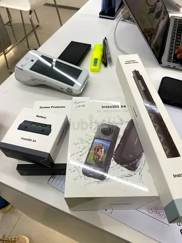 Insta360 X4 action camera bundle - sealed boxes (battery, screen protector, selfie stick)
