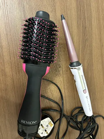 Revlon Hot Air Brush + Bellissima Curling Wand - Good Working Condition