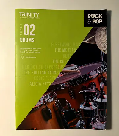 Trinity Rock  Pop Grade 02 Drums - Exam Pieces  Songs (Songbook)