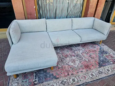 L shape crate and barrel sofa