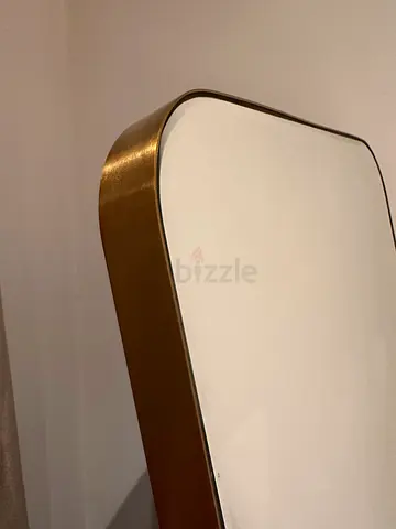 Edge Standing Mirror - by Crate  Barrel - Brushed Brass Frame