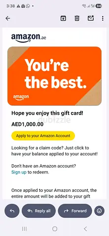 Amazone Gift voucher 1000AED