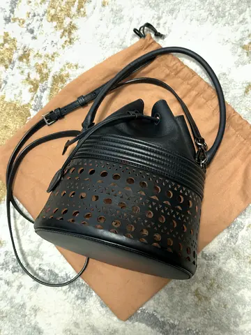 Alaïa Black leather shoulder bag - gently used, small scuff on strap