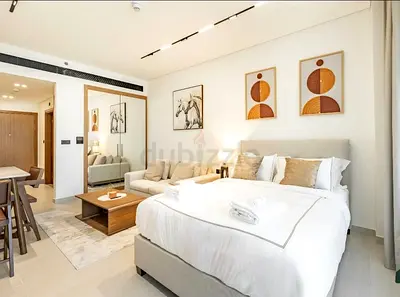 Luxury Furnished Studio for Monthly Rent, breathtaking views of the iconic Burj Khalifa